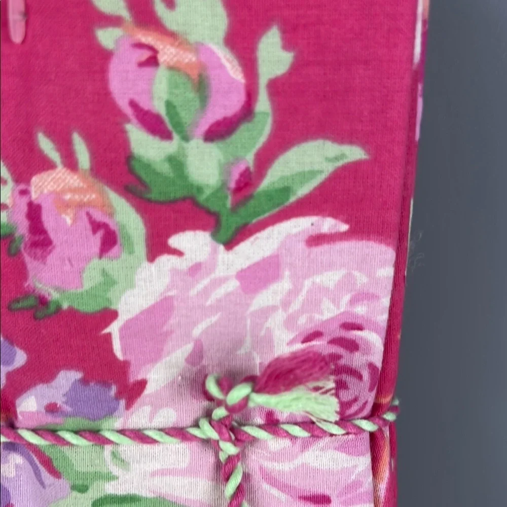 April Cornell Napkins Cottage Rose Pink Floral Cotton 16